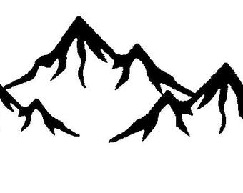 Mountain Landscape Die Cut Vinyl Decal Car Window