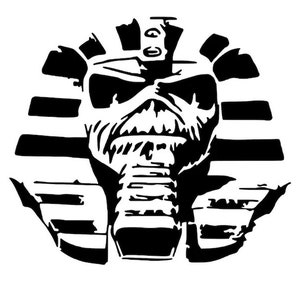 Iron Maiden Pharaoh Eddie Logo Vinyl Decal