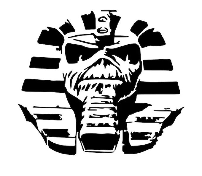 Iron Maiden Pharaoh Eddie Logo Vinyl Decal