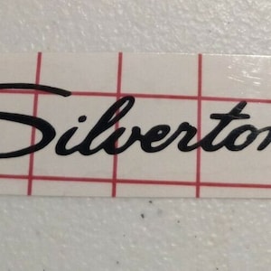 Silvertone Vinyl YOUR CHOICE Color Headstock Decal