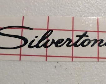 Silvertone Vinyl YOUR CHOICE Color Headstock Decal