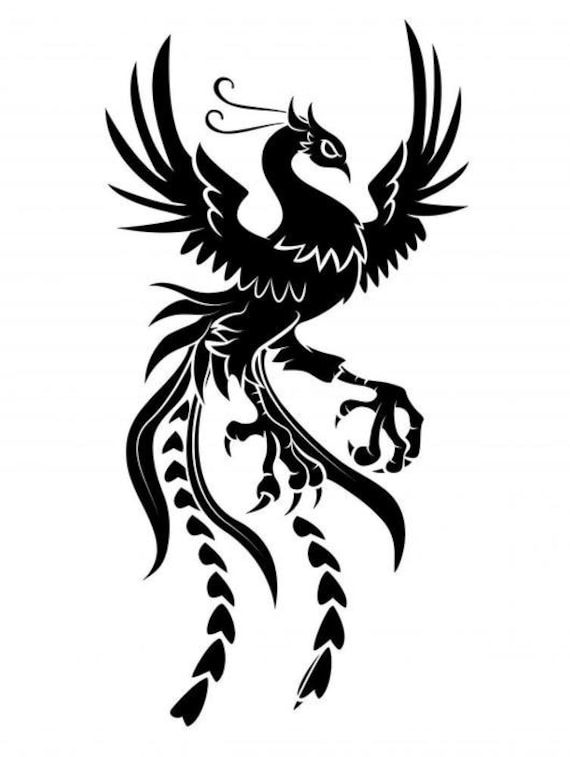 Phoenix Bird Vinyl Decal Etsy