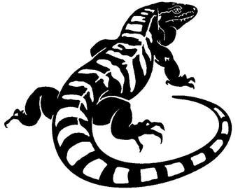 Monitor Lizard Reptile Vinyl Die Cut Car Laptop Decal