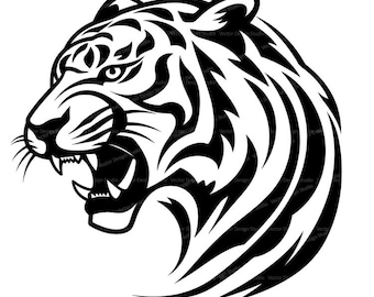 Tiger Head Safari Jungle Vinyl Decal