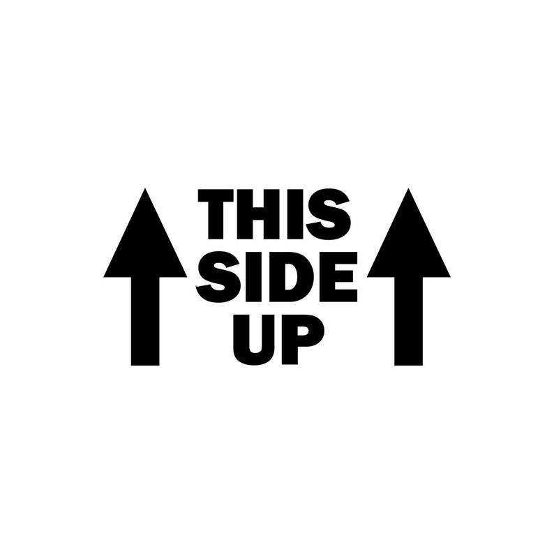 This Side Up Vinyl Decal Etsy