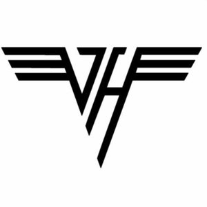 May include: Black and white logo of a stylized "VH" with wings. The "V" and "H" are overlapping and the wings are three parallel lines.