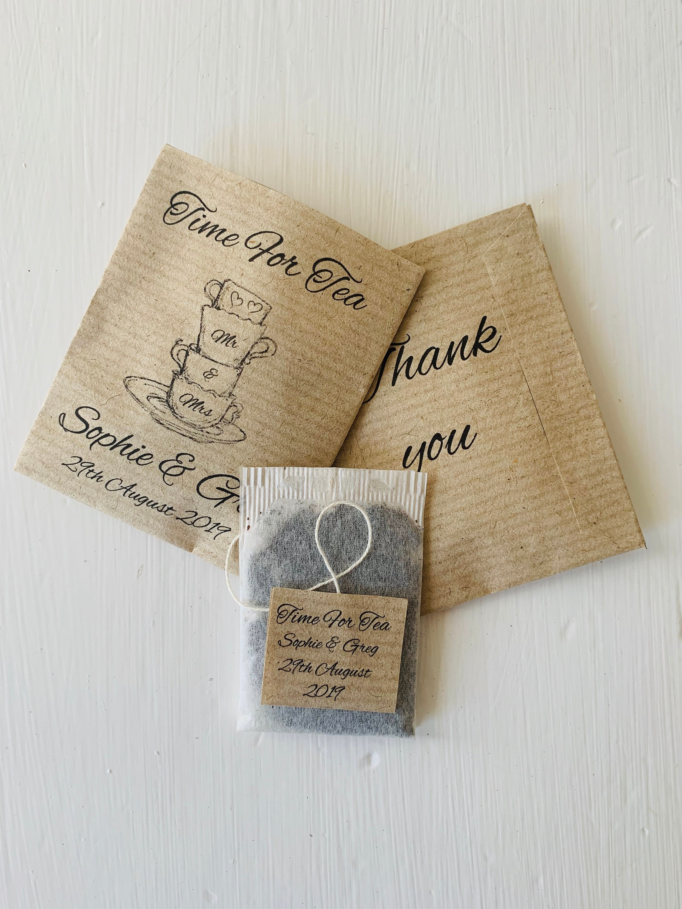 Personalised Wedding Teabag Favours (time for Tea) - Instagram Personalised Wedding Teabag Favours (time for Tea) - Instagram
