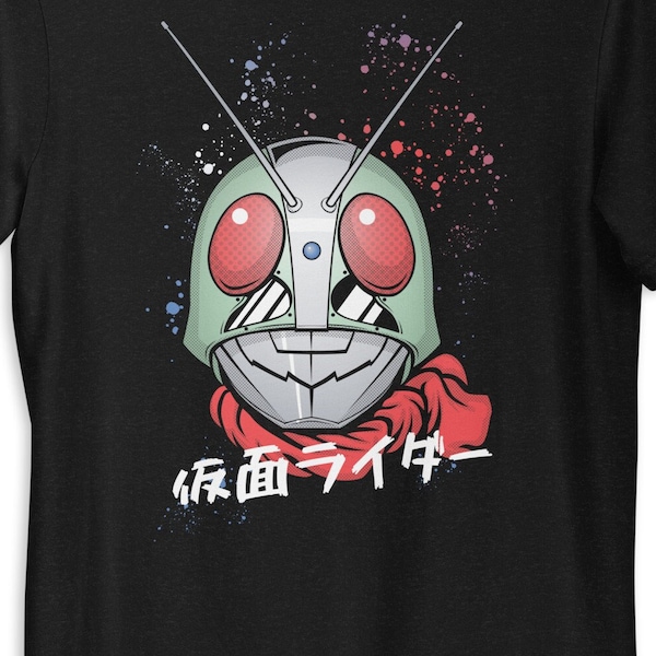 Kamen Rider ! Japanese Tokusatsu Science Fiction Hero TV Show Character Tshirt