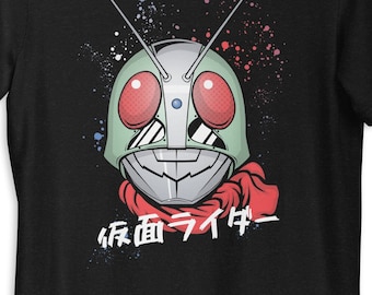 Kamen Rider ! Japanese Tokusatsu Science Fiction Hero TV Show Character Tshirt