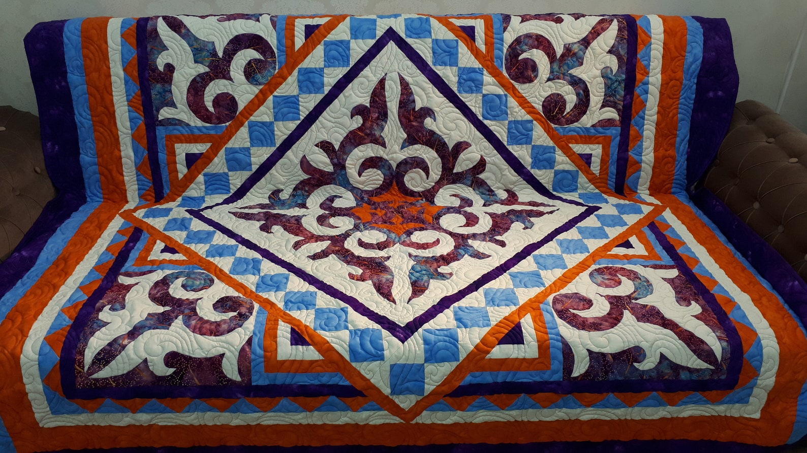 Full Quilt in Ethnic Kazakh Style Etsy UK