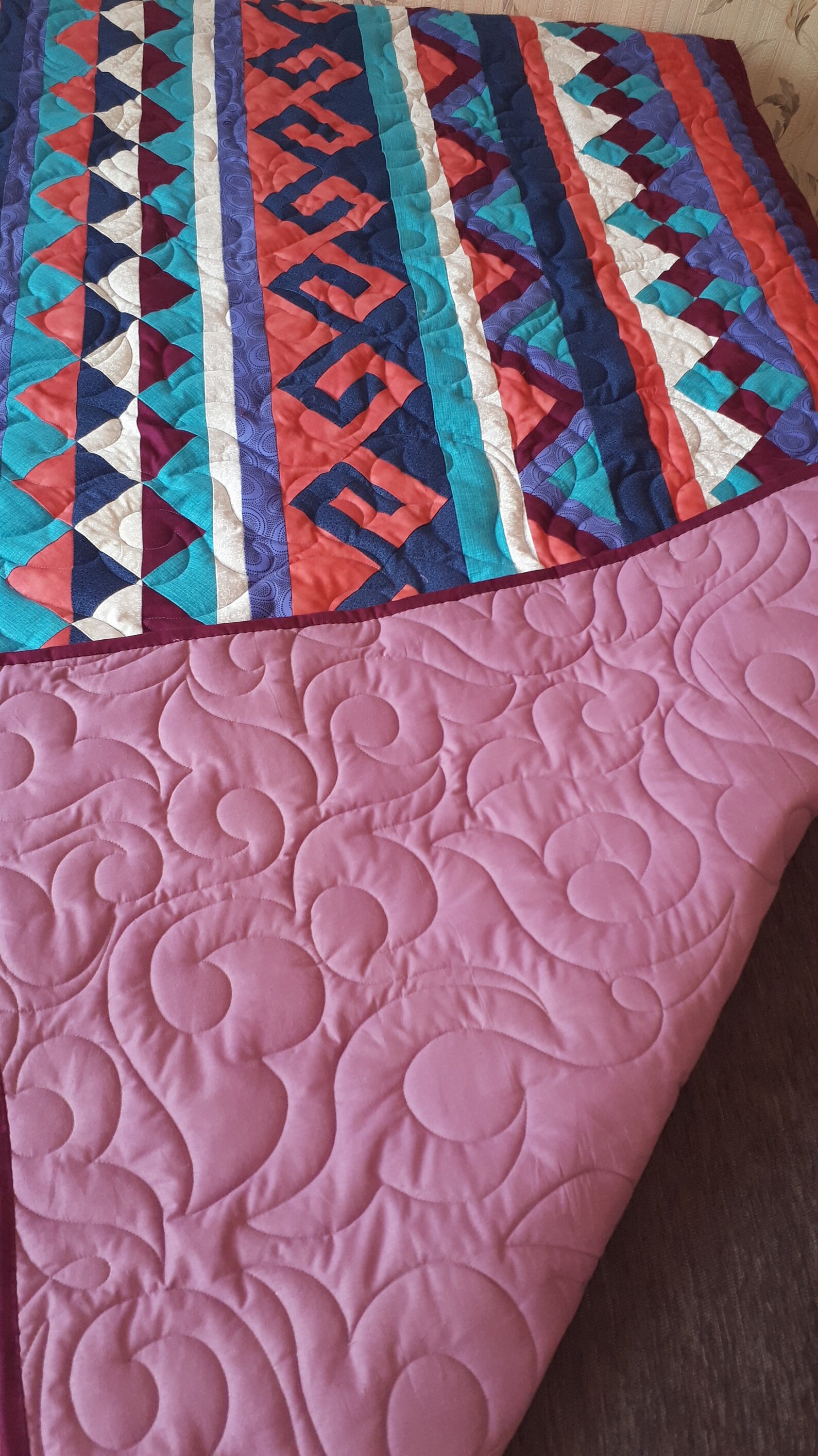 Queen quilt ethnic southwestern tribal style Etsy