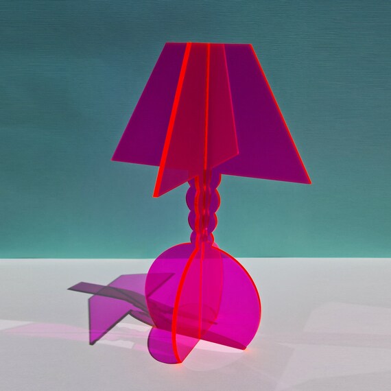 Neon Acrylic Pink Lamp Sculpture Etsy Singapore