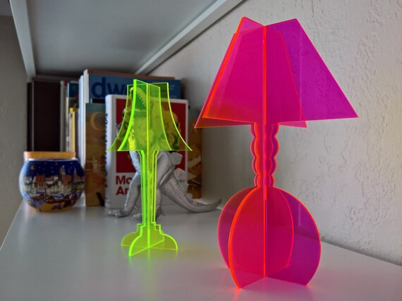 Pink acrylic lamp deals