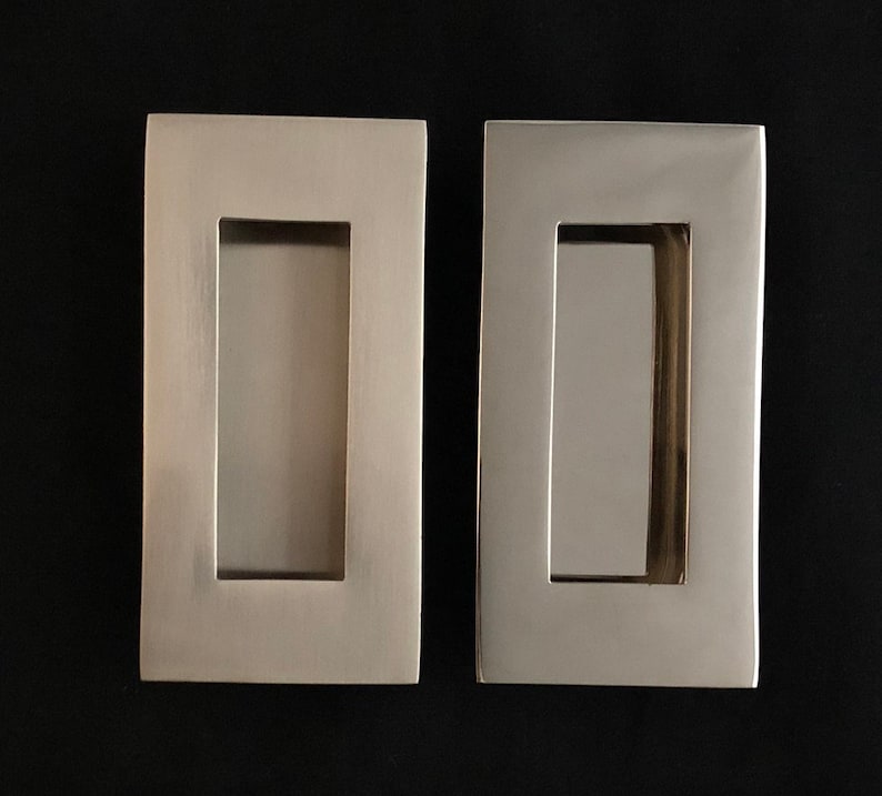 Solid Brass Rectangular Flush Pull image 3