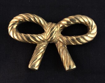 Solid Brass Bow Knob