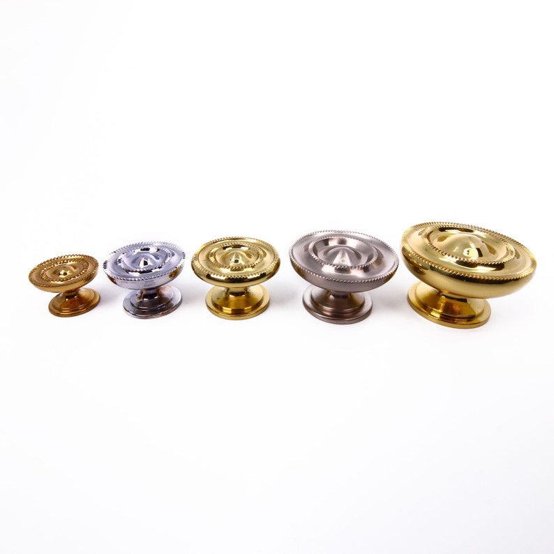 Solid Brass Knurled Knob Etsy