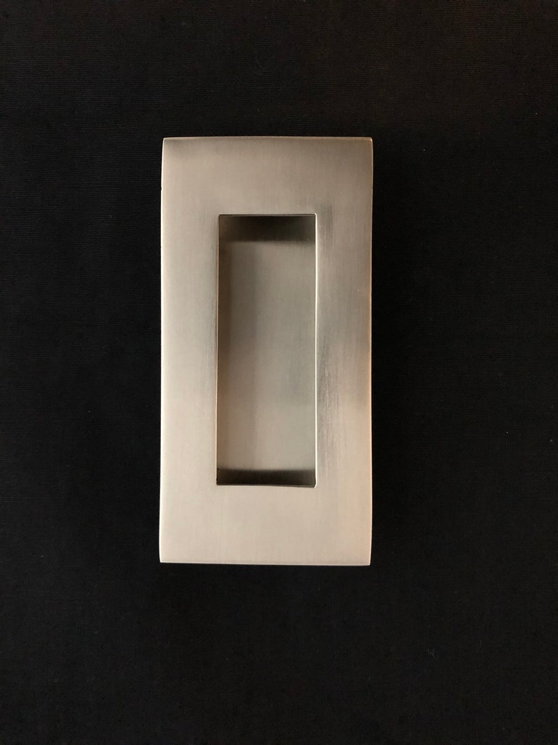 Solid Brass Rectangular Flush Pull image 1