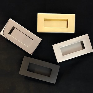 Solid Brass Rectangular Flush Pull image 2