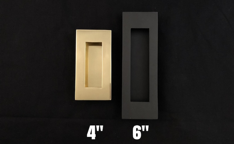 Solid Brass Rectangular Flush Pull image 5
