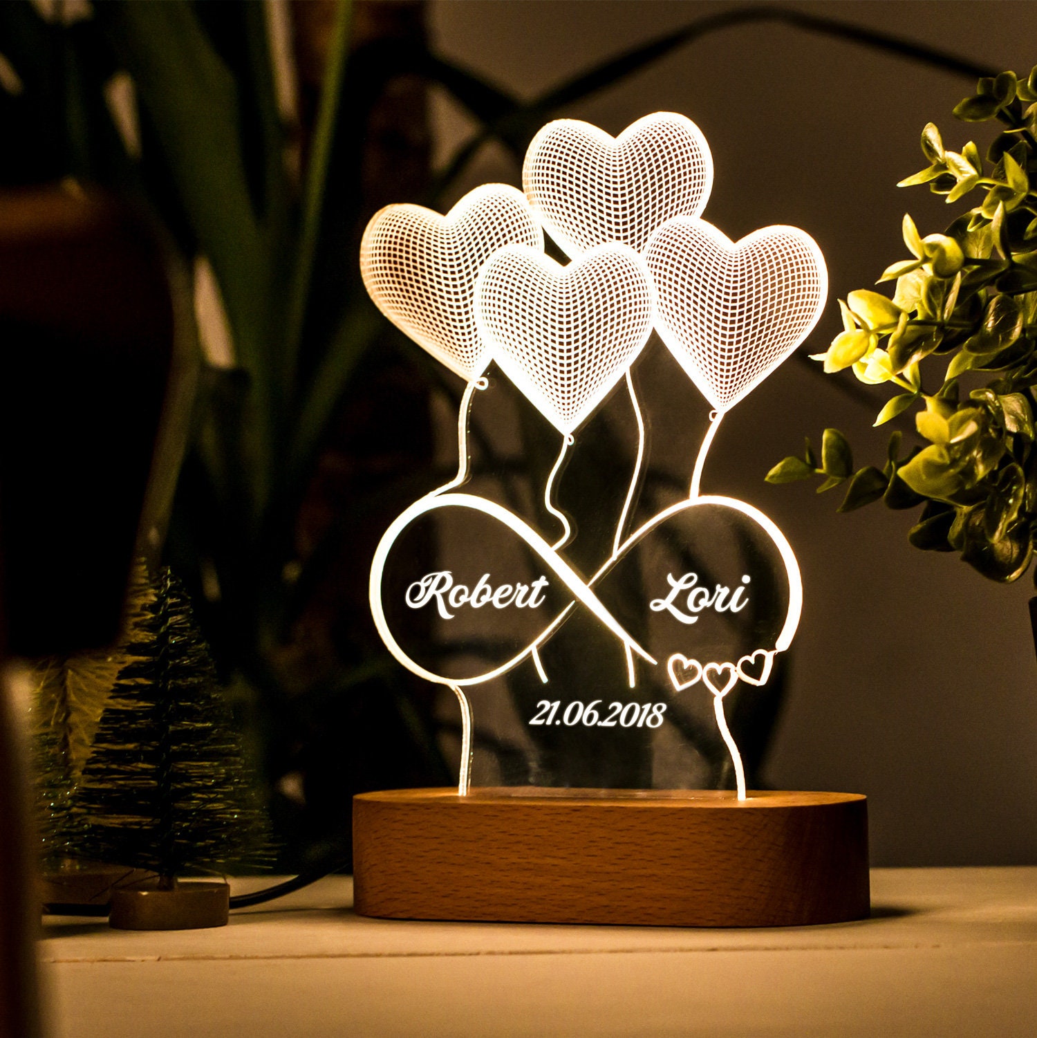 evenwicht Ongelijkheid specificeren Personalized 3D Night Light Custom Acrylic Lamp. Custom Led - Etsy