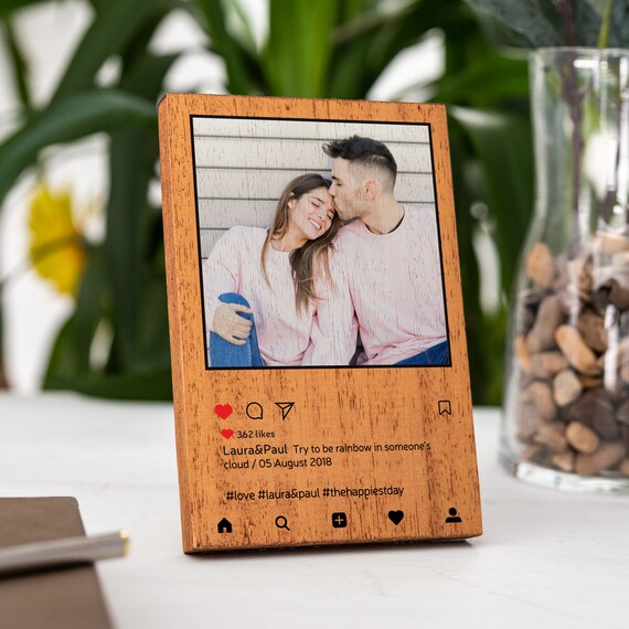 Editie dak had het niet door Houten Instagram Frame Cadeau voor haar. Hout foto afdrukken - Etsy  Nederland