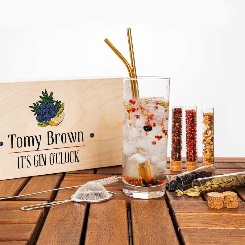 Personalized Gift Set for Gin Lover. Gin Gift Set With Etsy UK