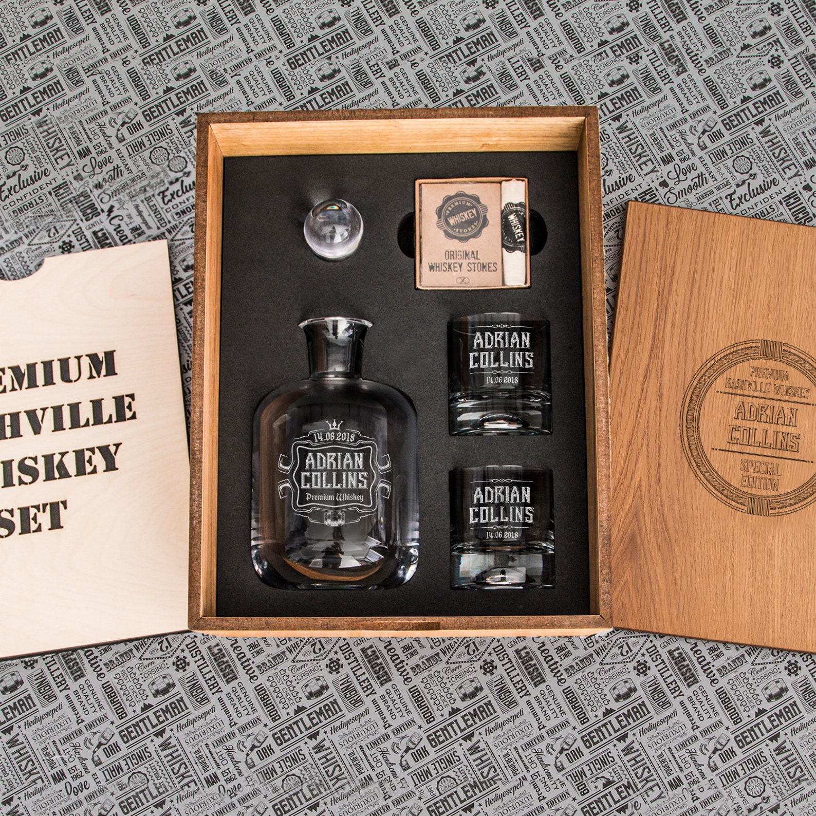 Personalized Whiskey Gift Set for Men. Highend Retirement Etsy UK
