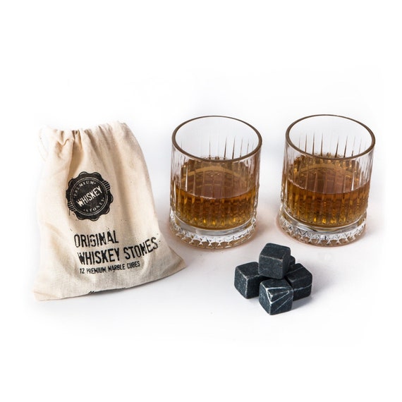 Metropolitan diepvries creatief Whisky Glazen Set met 2 Bourbon Glazen met Stenen. Bourbon - Etsy België