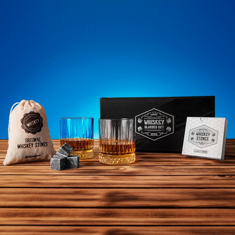 Glasgow Whiskey Set Gift For Him on Birthday. Whisky