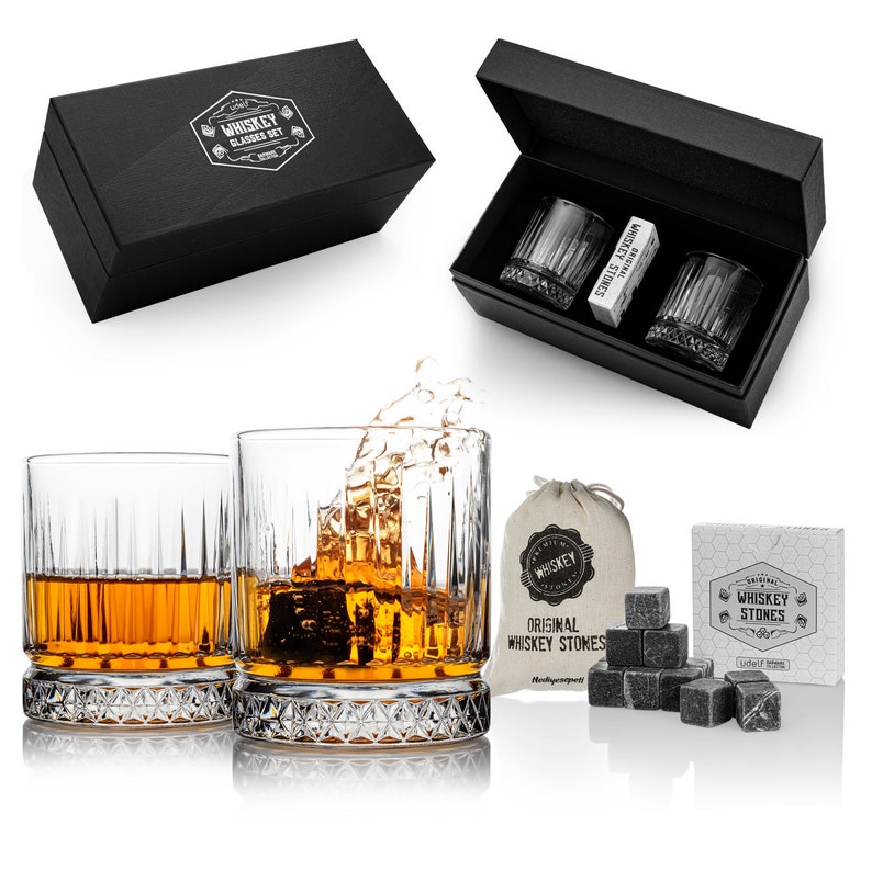 Glasgow Whiskey Set Gift For Him on Birthday. Whisky