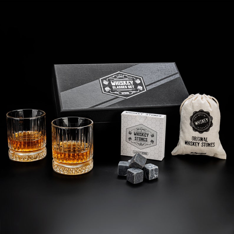 Glasgow Whiskey Set Gift For Him on Birthday. Whisky