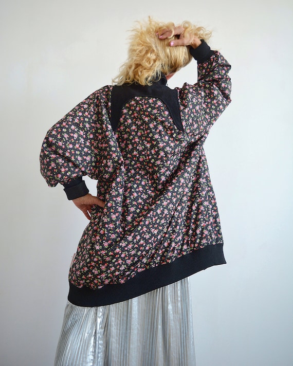 Floral vintage light jacket, vintage windbreaker,