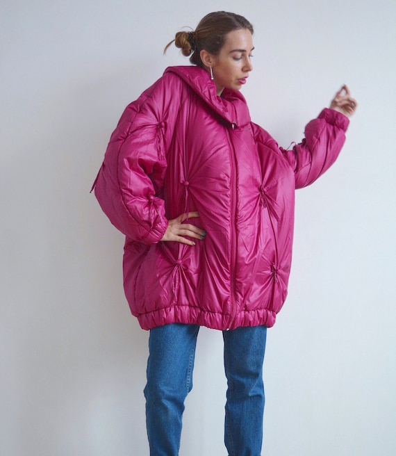 Pink vintage jacket, Oversize vintage jacket, Vint