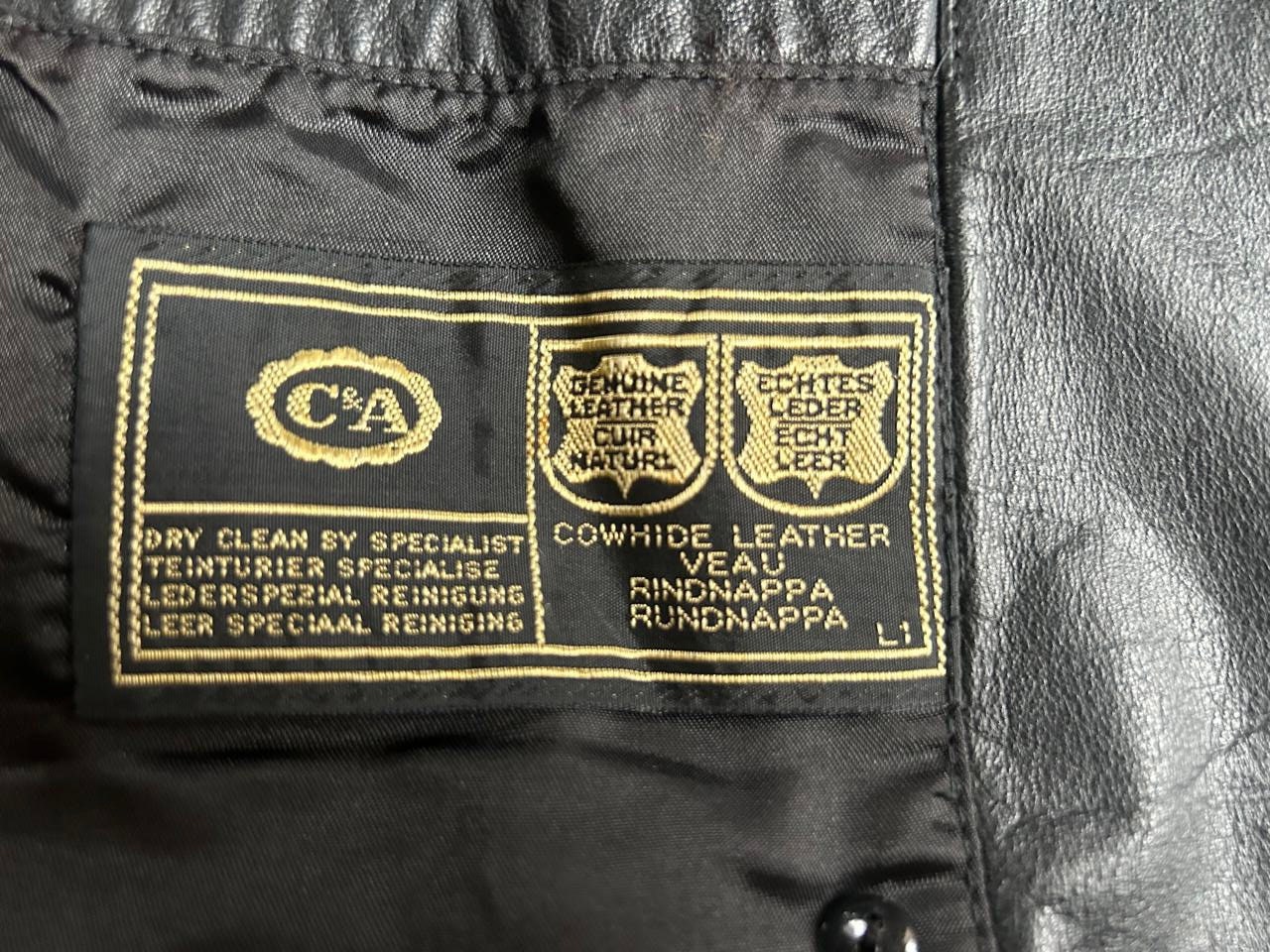 Retro Crewneck Long Sleeve Single Breasted Short PU Leather Jackets