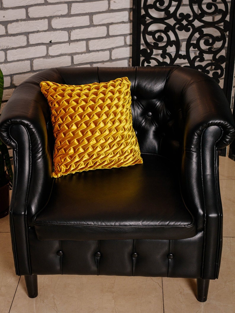 Gold Yellow Throw Pillows Velvet Pillow Cover Mustard Etsy