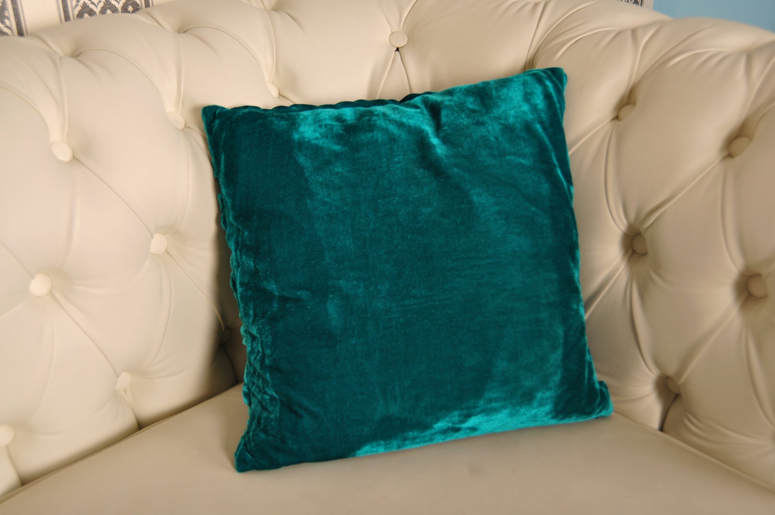 Teal Pillow Teal Throw Pillow Covers Teal Cushion Teal Etsy