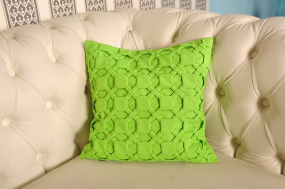 lime green pillow shams