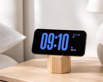 Wooden Nightstand Charger for iPhone 25W | MagSafe Qi2 Wireless Charging Dock for Bedside Table