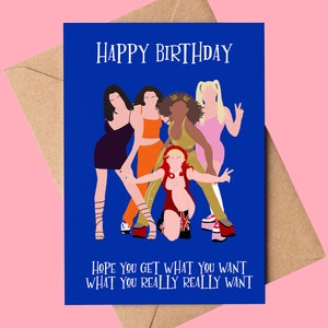 Spice Girls  Birthday card  | Personalised | Birthday Greeting Card | Spice Girls Fan | Spice up your life