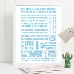 Julia Child Cooking Baking Quote Art Print Poster Motivational, Inspirational, Wall Art image 2