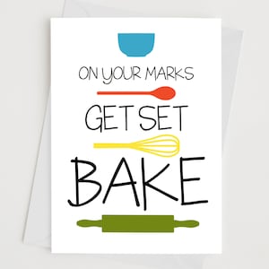 ¡Prepárate para hornear! / Tarjeta de felicitación / Hornear / Amante de la repostería / Tarjeta de cumpleaños