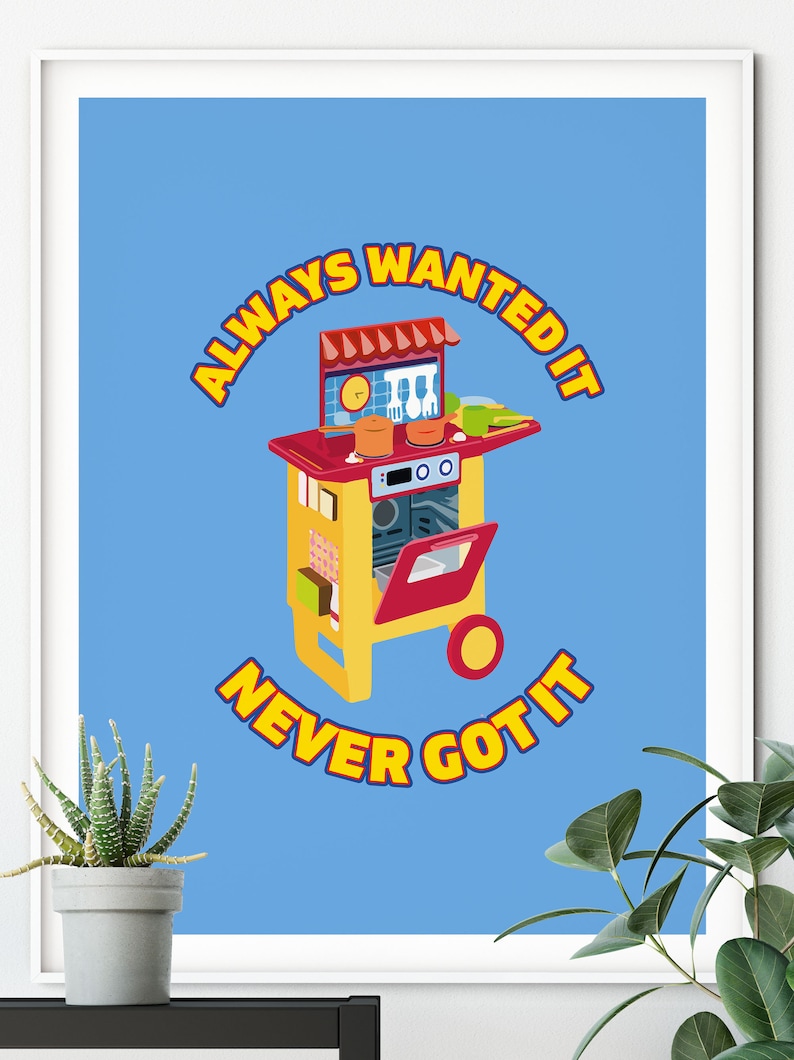 A La Carte Kitchen Toy Print Poster Motivational Etsy UK