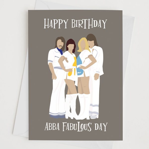 Abba Birthday Cards Etsy Canada