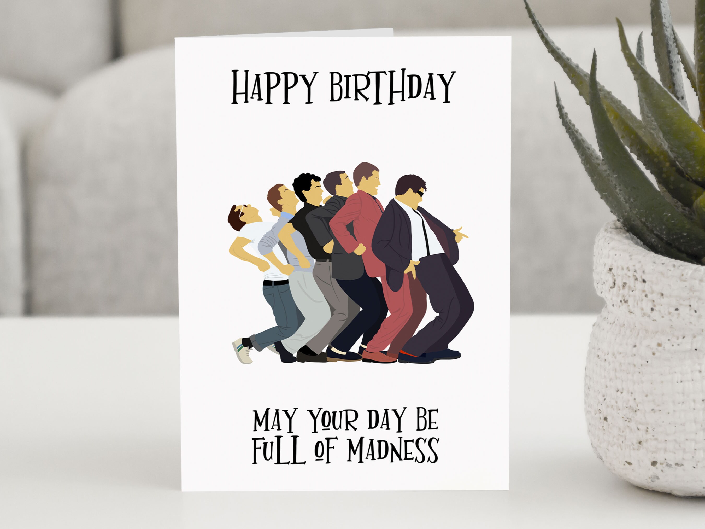 Madness Birthday Card | Personalised | Birthday Greeting Card