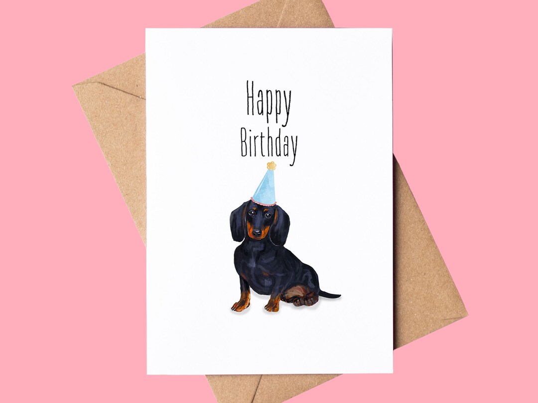 Dachshund Birthday Card | Dog Lover | Personalised | Funny Greeting ...