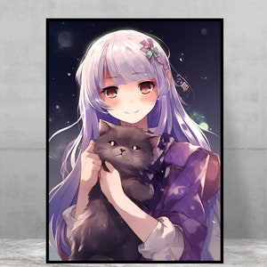 Cute Anime Girl Soft Aesthetic Poster for Sale by Merch-For-All