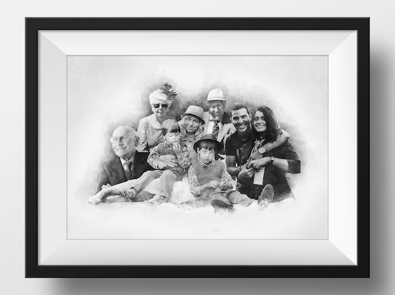 Family Portrait Drawing – Portrait Artist | Shayne Wise Art