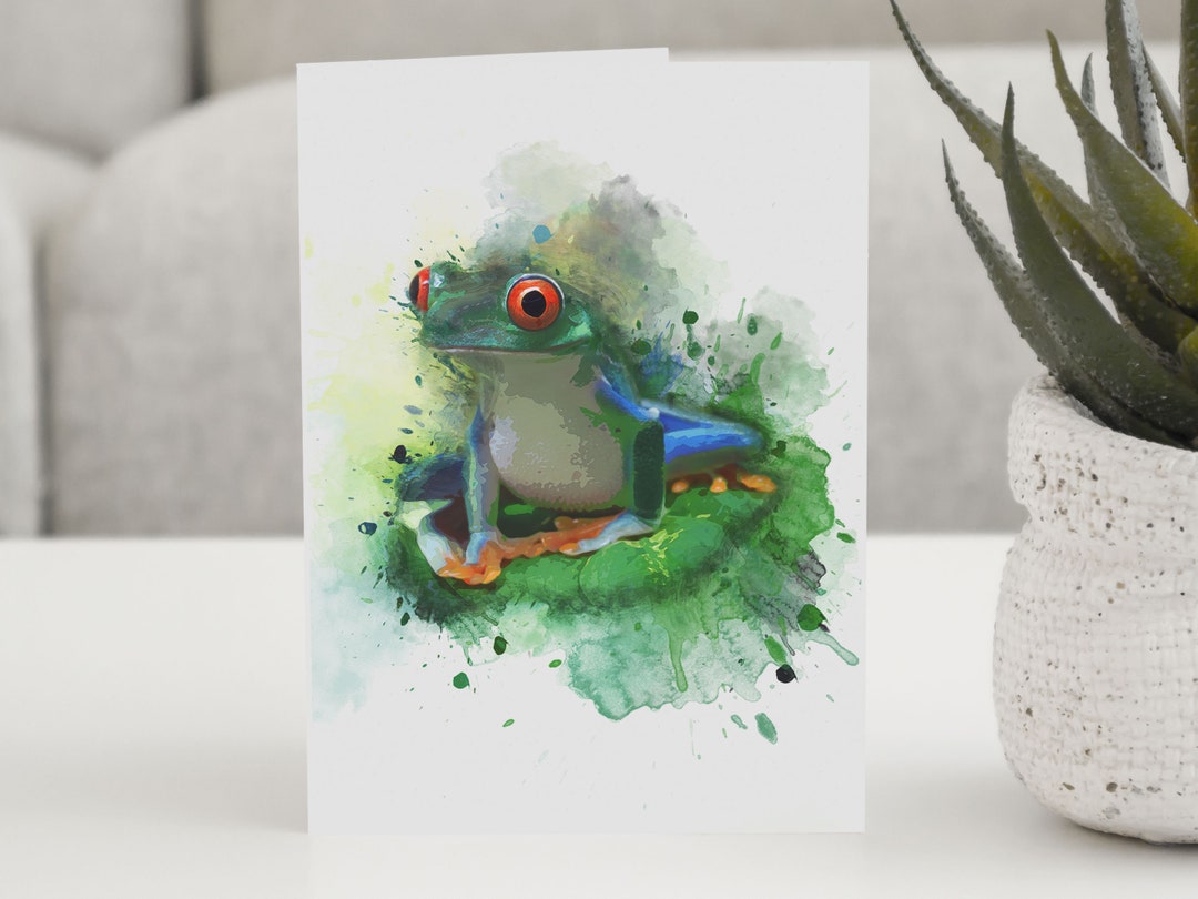 Tree Frog Greeting Card | Animal Lover | Personalised | Cute Greeting ...