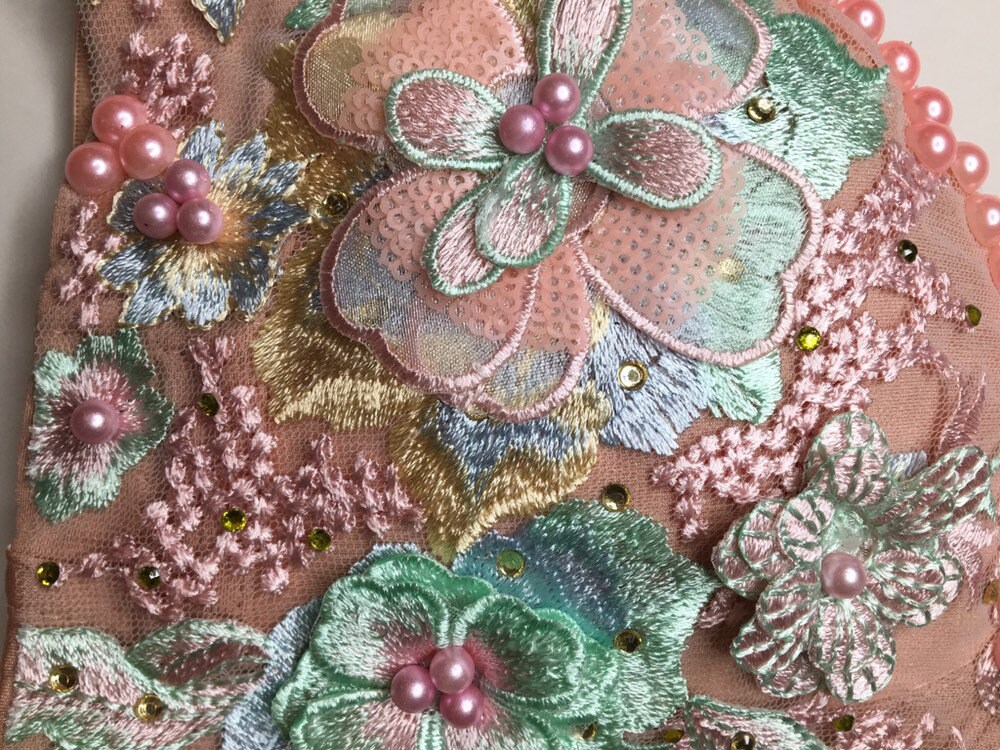 Pink Flower Rave Bra - Etsy