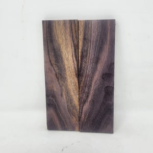 Pair of Book Matched Unique Variegated Patagonian Rosewood Knife Scales, Handle Scales, Knife Maker&#39;s Material, #PR7 - Ready to SHIP
